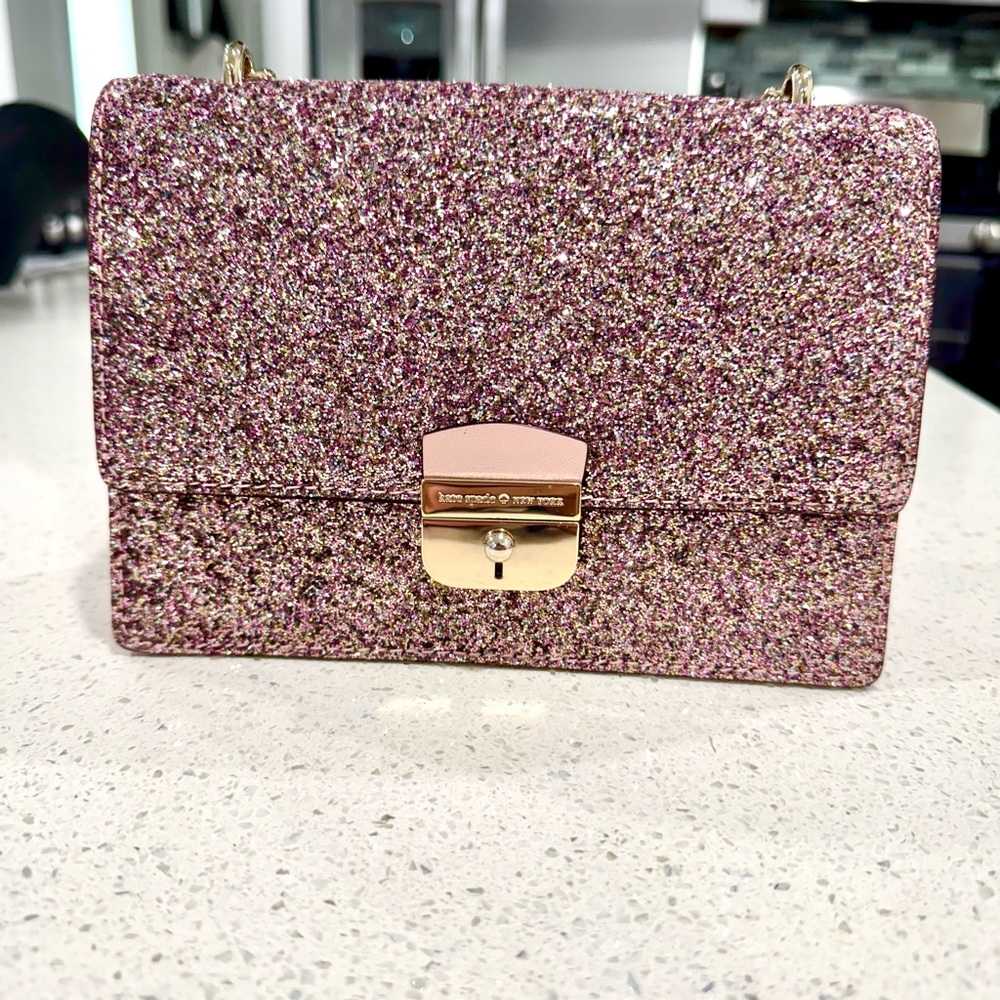 Kate Spade Pink and Gold Glam Crossbody Bag